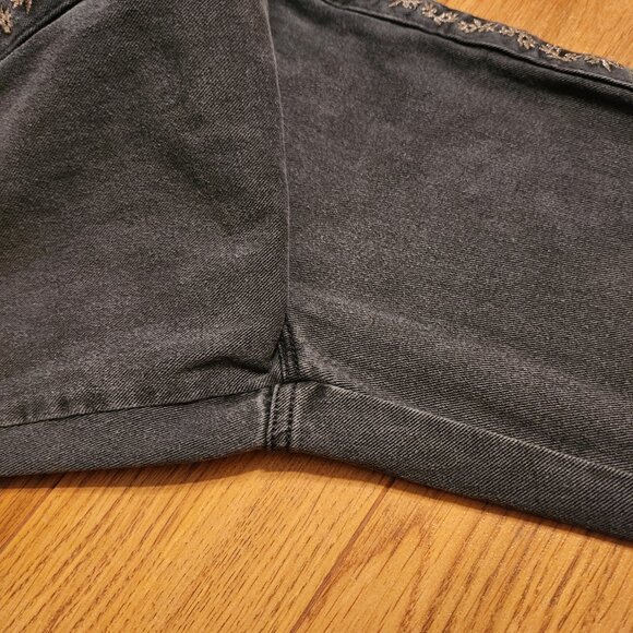 Sam Edelman High Rise Slim Straight Jeans with Side Seam Embroidery - Picture 13 of 14